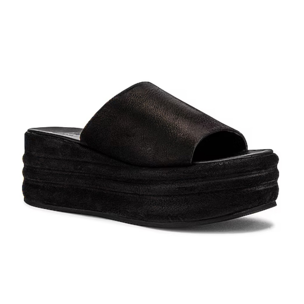 Free People Harbor Platform Sandal Black Size 39.5
